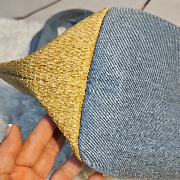 Victoria's Secret Blue ,tan  Tote Bag with Beachy‎ Vibe - Picture 5 of 9